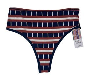 Hanky Panky Panties Size XL/XXL Batu Play Stretch Hi Rise Thong Pima Cotton NEW